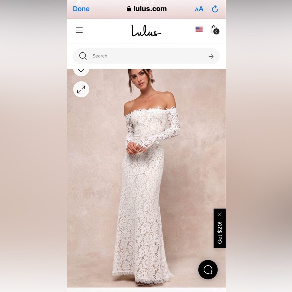 Elegant White Lace Off-Shoulder Dress